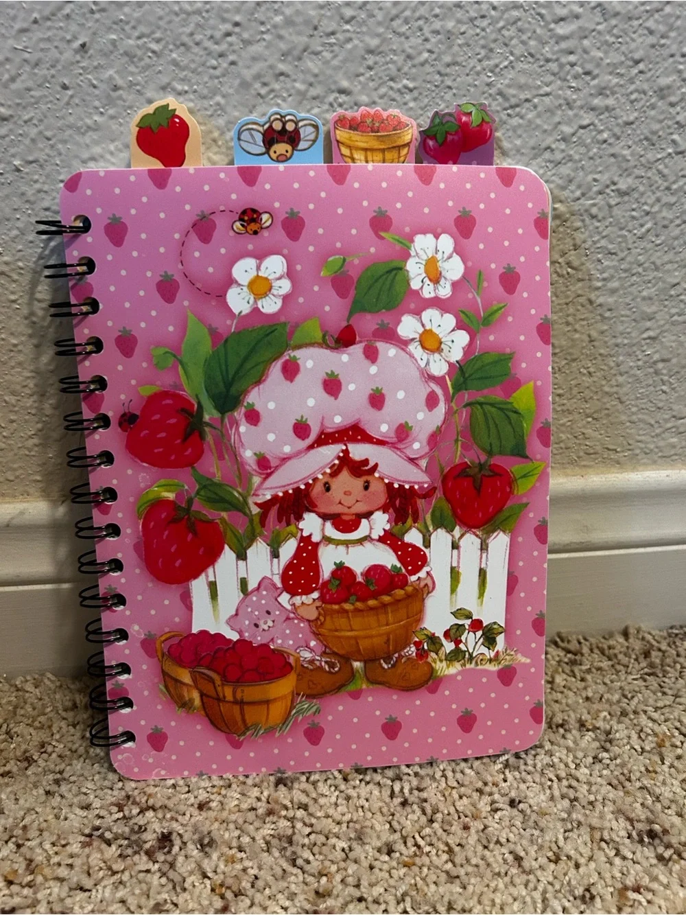 Cute Strawberry Girl Spiral Notebook - Pink